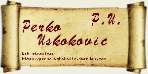 Perko Uskoković vizit kartica